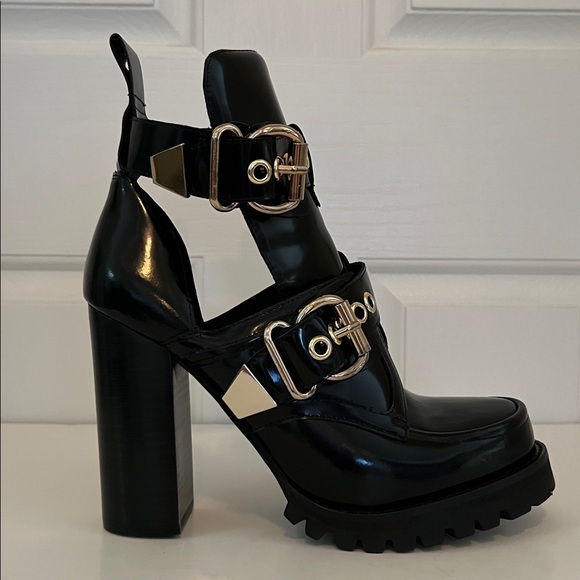 Jeffrey Campbell Craven Ankle Boots Black Size 10 - Picture 4 of 10